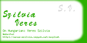 szilvia veres business card